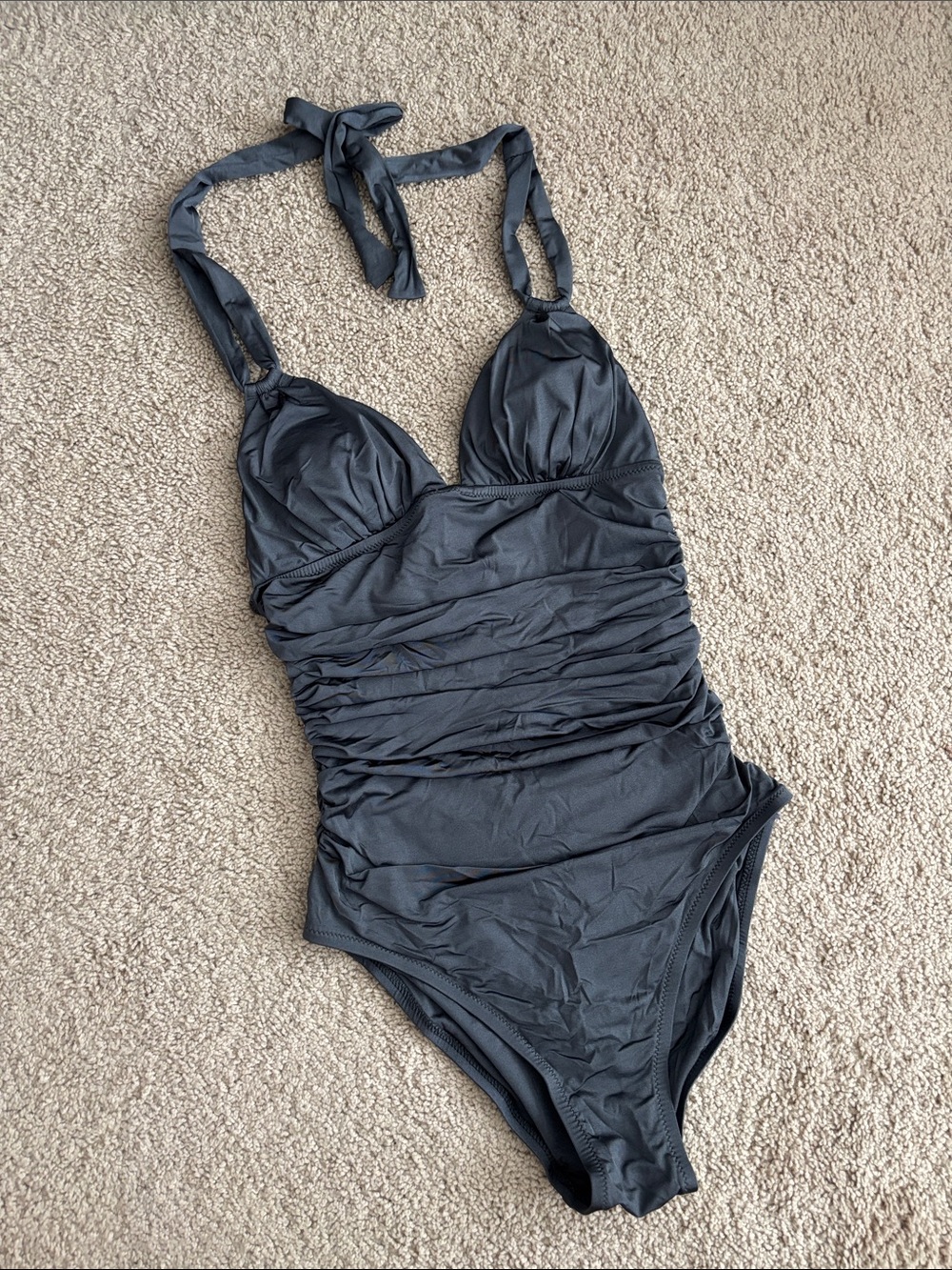 JCrew Classic One-Piece Swimsuit - Halter Ruched Design size 2